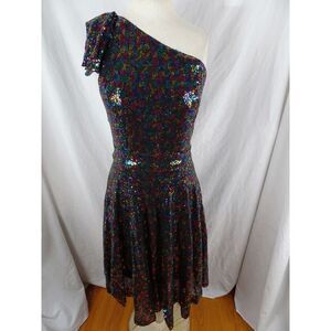 Jasambac Women Colorful Sequin Dress Size L